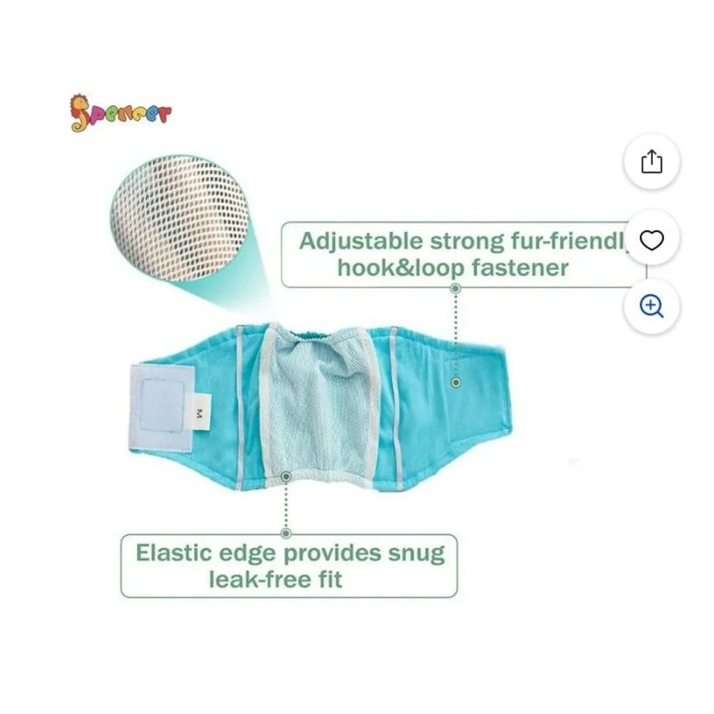 Belly Bands for Male Dogs - Washable Dog Diapers Male Sz X-Large New (Reusable )